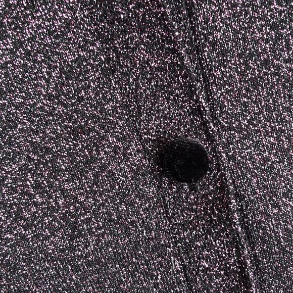 Zara Metallic Deep Red Merlot  Shimmer Cardigan size S - Picture 14 of 15